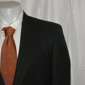 Burberrys' Prorsum Vintage Gray Stripe Two Button Suit 40R
